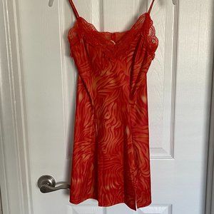 Peppermayo Heatwaves Mini Dress - Orange Print